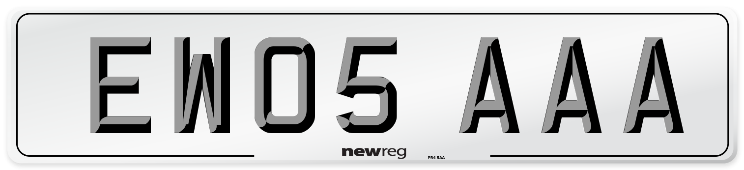 EW05 AAA Number Plate from New Reg